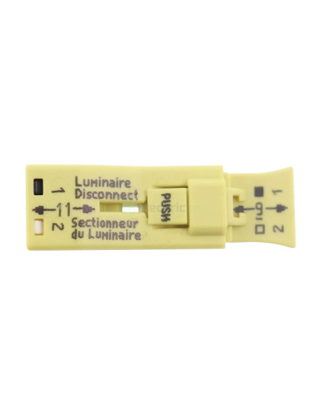 Clemă de derivație 00 mm² Conector pt deconectare corp iluminat; 2 poli; 4,00 mm²; galben – montaj rapid și sigur în aplicații e