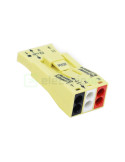 Conector corpuri iluminat - PUSH WIRE 3 poli 4mm² galben - WAGO 873-903