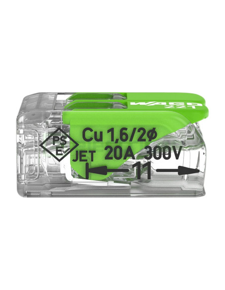 Conector Wago 4mm² Clemă legătură doză, 2x4mm², Wago, 221-422 – montaj rapid și sigur în aplicații electrice diverse