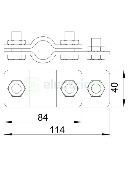 Brida de legatura pentru electrozi la platbanda 20 mm, FT; 2730 20 FT, OBO Bettermann, 5001404