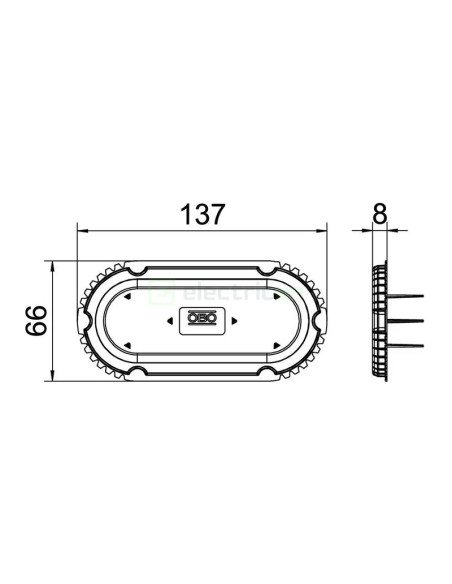 Capac de semnalizare pentru doze duble, OBO Bettermann, 2003762