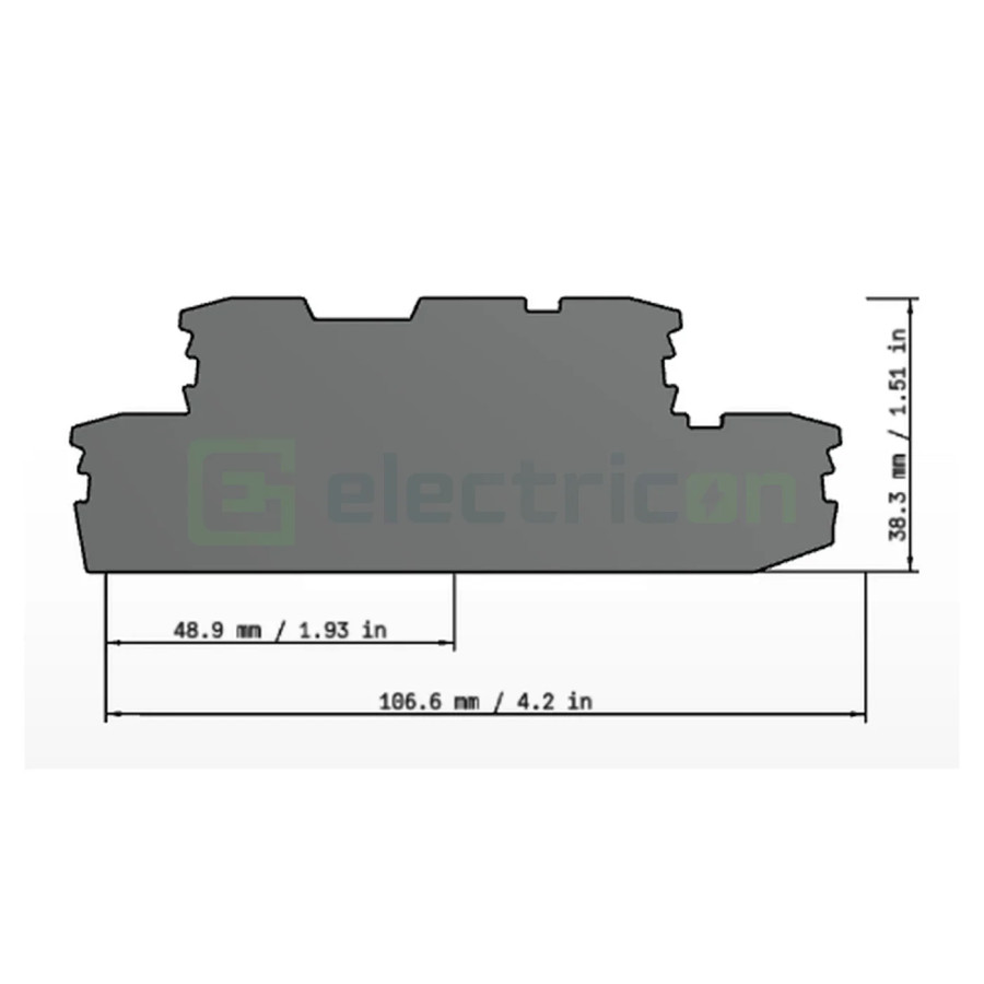 Conector Wago Element terminal pentru cleme sir, gri, grosime 1mm, Wago, 2002-2991 – montaj rapid și sigur în aplicații electric