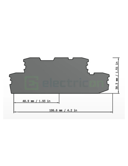 Conector Wago Element terminal pentru cleme sir, gri, grosime 1mm, Wago, 2002-2991 – montaj rapid și sigur în aplicații electric