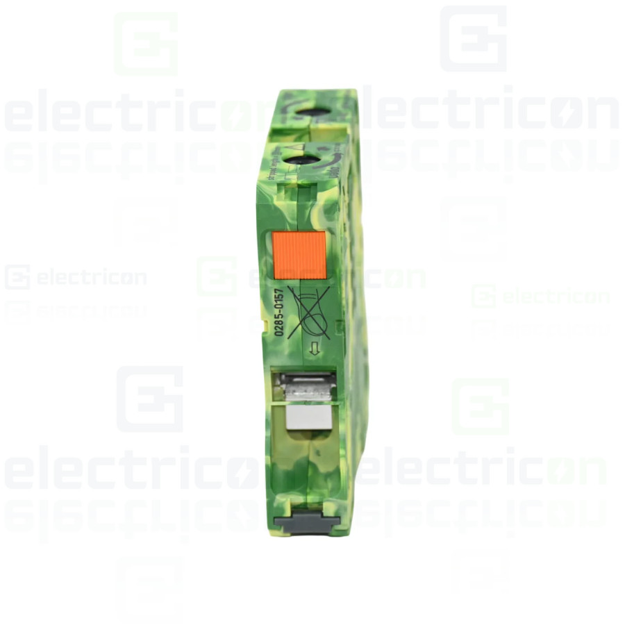 Conector Wago Clema sir trecere cu 2 conductori, 50mm, galben-verde, Wago, 285-157 – montaj rapid și sigur în aplicații electric