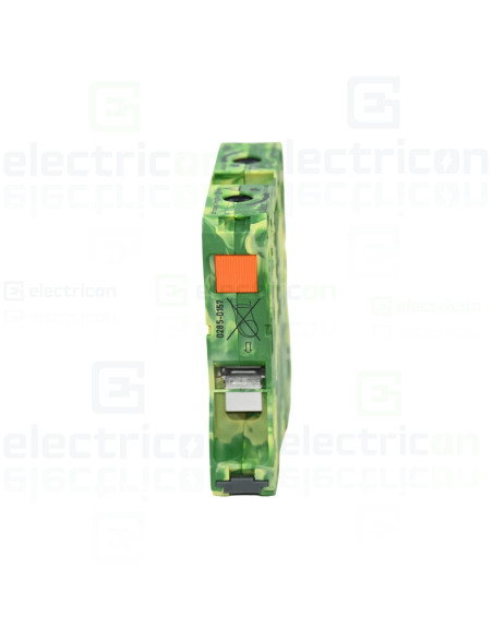 Conector Wago Clema sir trecere cu 2 conductori, 50mm, galben-verde, Wago, 285-157 – montaj rapid și sigur în aplicații electric