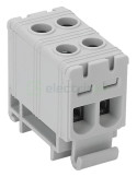 Clemă de derivație Cu-Al 2P 4 conexiuni (2x(1x16mm² + 1x16mm²)) gri FLEAL - Tracon Electric FLEAL-16/2