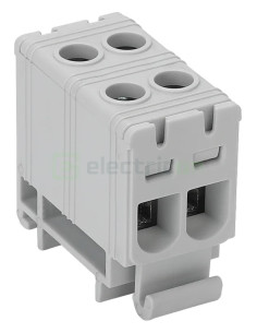 Clemă de derivație Clema de derivatie, fixare pe sina, gri – montaj rapid și sigur în aplicații electrice diverse