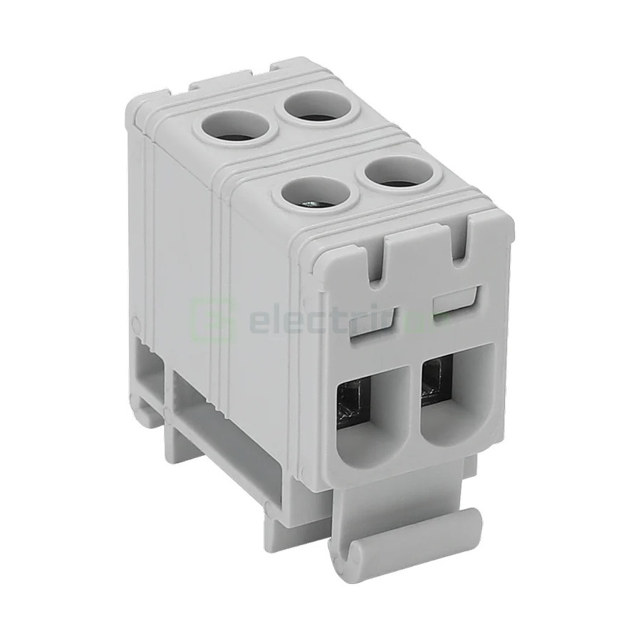 Clemă de derivație Clema de derivatie, fixare pe sina, gri – montaj rapid și sigur în aplicații electrice diverse