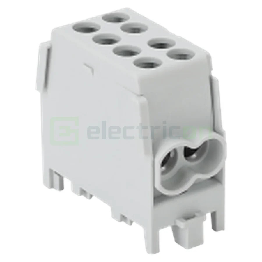 Clemă de derivație 25mm² Clema derivatie, 25mm², Cu-Al, gri, Tracon Electric, FLECU-25-16/2 – montaj rapid și sigur în aplicații