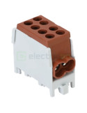 Clemă de derivație Cu-Al 1P 2 conexiuni (1x25mm² + 1x25mm²) maro FLECU - Tracon Electric FLECU-25-16-2B