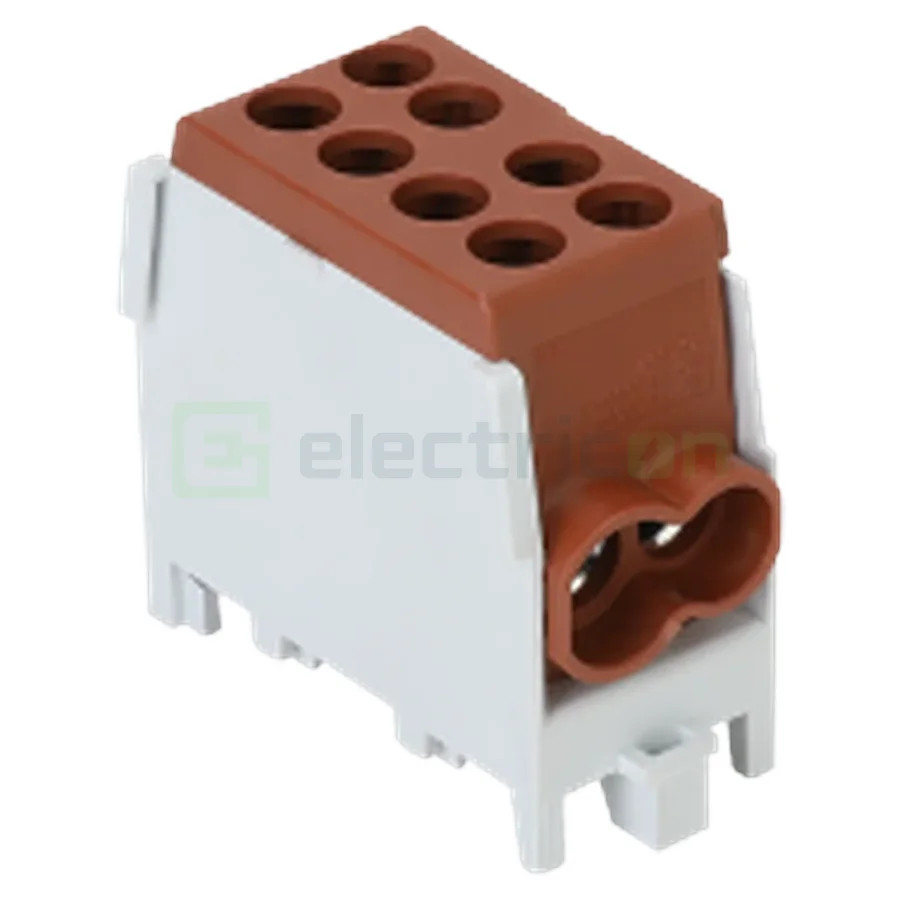 Clemă de derivație 25mm² Clema derivatie, 25mm², Cu-Al, maro, Tracon Electric, FLECU-25-16-2B – montaj rapid și sigur în aplicaț