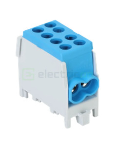 Clemă de derivație 25mm² Clema derivatie, 25mm², Cu-Al, albastru, Tracon Electric, FLECU-25-16-2K – montaj rapid și sigur în apl