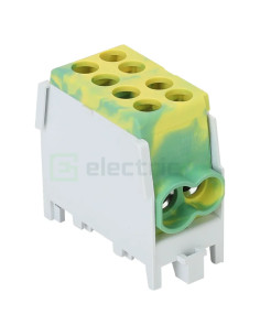 Clemă de derivație 25mm² Clema derivatie, 25mm², Cu-Al, verde-galben, Tracon Electric, FLECU-25-16-2ZS – montaj rapid și sigur î