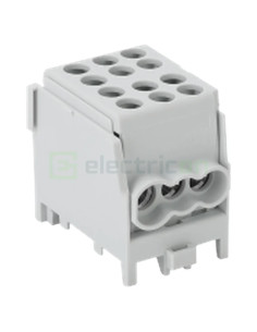 Clemă de derivație 25mm² Clema derivatie, 25mm², Cu-Al, gri, Tracon Electric, FLECU-25-16-3 – montaj rapid și sigur în aplicații