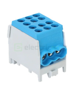 Clemă de derivație 25mm² Clema derivatie, 25mm², Cu-Al, albastru, Tracon Electric, FLECU-25-16-3K – montaj rapid și sigur în apl