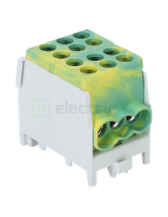 Clemă de derivație 25mm² Clema derivatie, 16/25mm², Cu-Al, galben-verde, Tracon Electric, FLECU-25-16-3ZS – montaj rapid și sigu