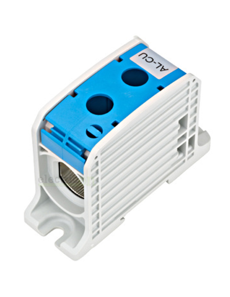 Clemă de derivație Clema de derivatie AL-CU, 1P, 185mmp/150mmp, cu pin, albastra – montaj rapid și sigur în aplicații electrice 