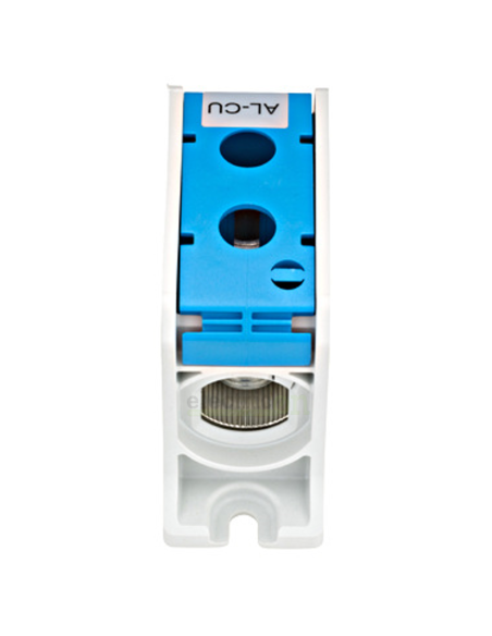 Clemă de derivație Clema de derivatie AL-CU, 1P, 185mmp/150mmp, cu pin, albastra – montaj rapid și sigur în aplicații electrice 