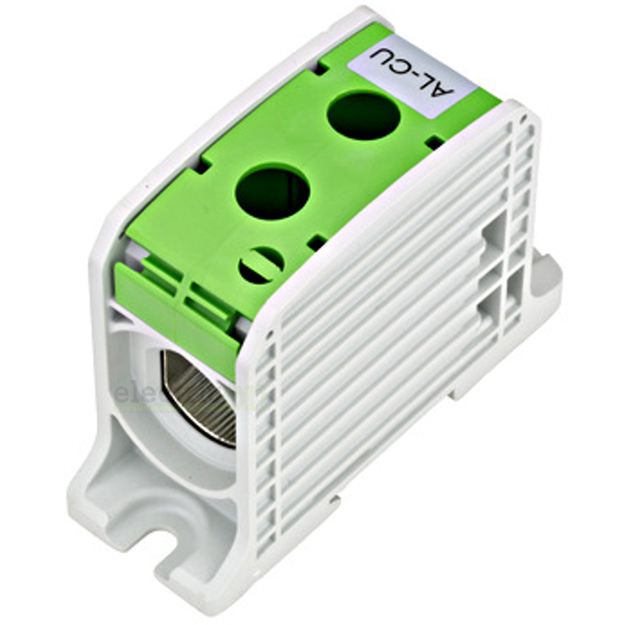 Clemă de derivație Clema de derivatie AL-CU, 1P, 185mmp/150mmp, cu pin, verde – montaj rapid și sigur în aplicații electrice div