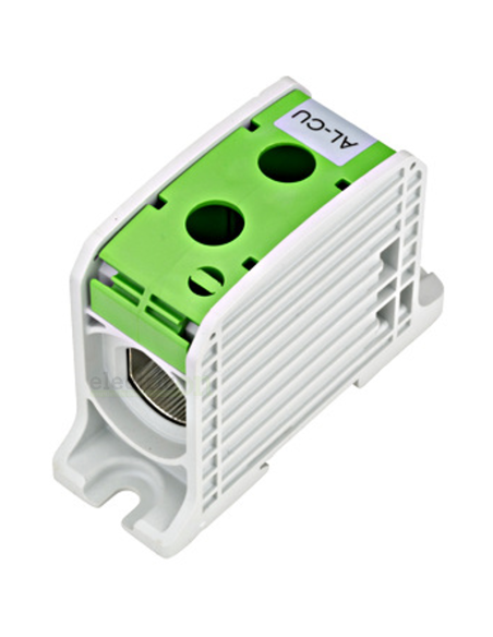 Clemă de derivație Clema de derivatie AL-CU, 1P, 185mmp/150mmp, cu pin, verde – montaj rapid și sigur în aplicații electrice div
