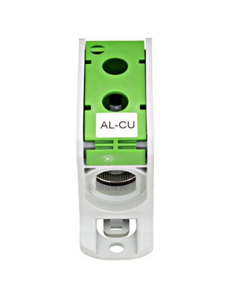 Clemă de derivație Clema de derivatie AL-CU, 1P, 185mmp/150mmp, cu pin, verde – montaj rapid și sigur în aplicații electrice div