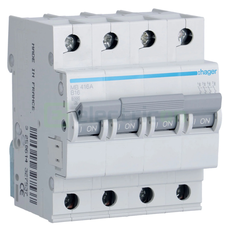 Intrerupator MCB B16A Hager - MB416A