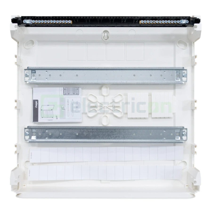 Tablou aparent, 36 module, 2x18, usa alba, IP40, Hager, Golf, VS218PD - Electricon.ro