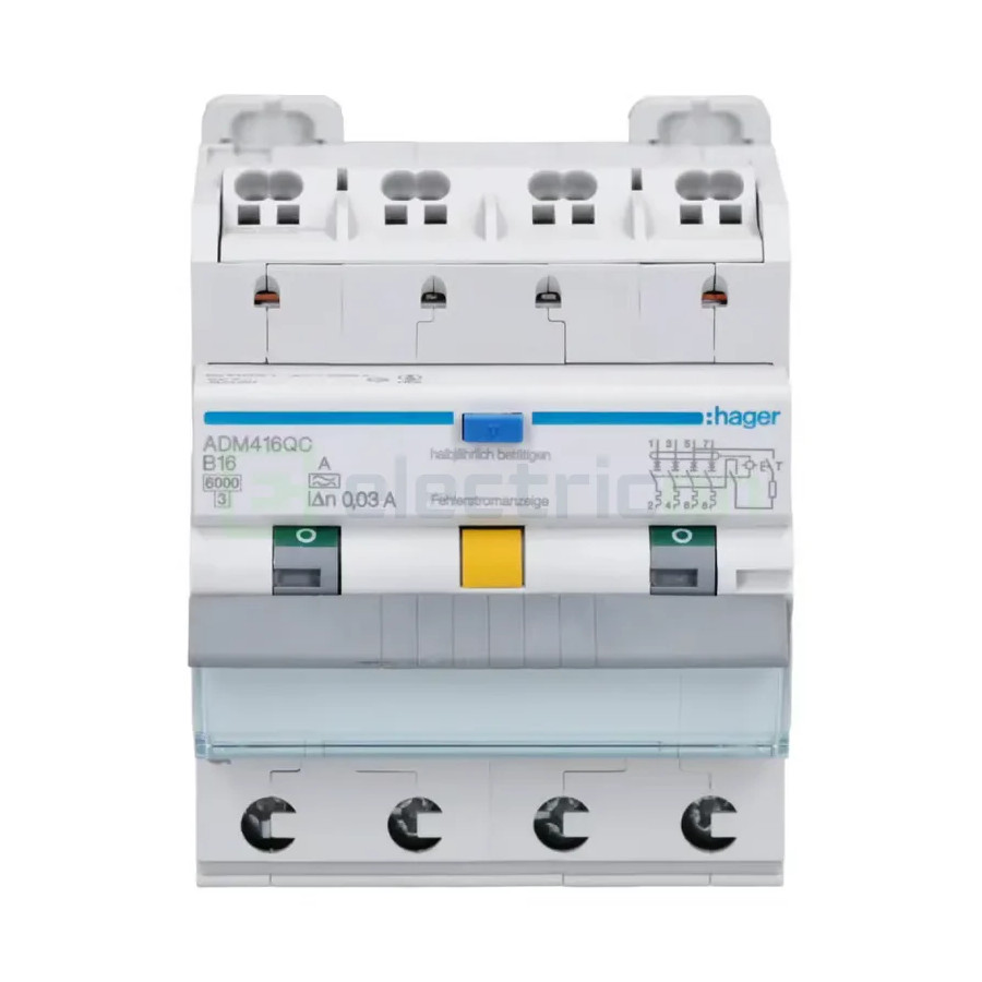 Disjunctor RCBO 16A 30mA Schrack 4P