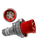 Fișă - industrială - CEE 5 poli (3P+N+E) - mobil - 63A 400V - exterior - IP67 - PCE-035-6
