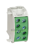 Clemă de derivație Cu-Cu 1P 2 conexiuni (1x35mm² + 1x35mm²) galben/verde IK026 - Schrack IK026230