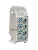 Clemă de derivație Cu-Cu 1P 2 conexiuni (1x25mm² + 1x25mm²) gri IK026 - Schrack IK026110