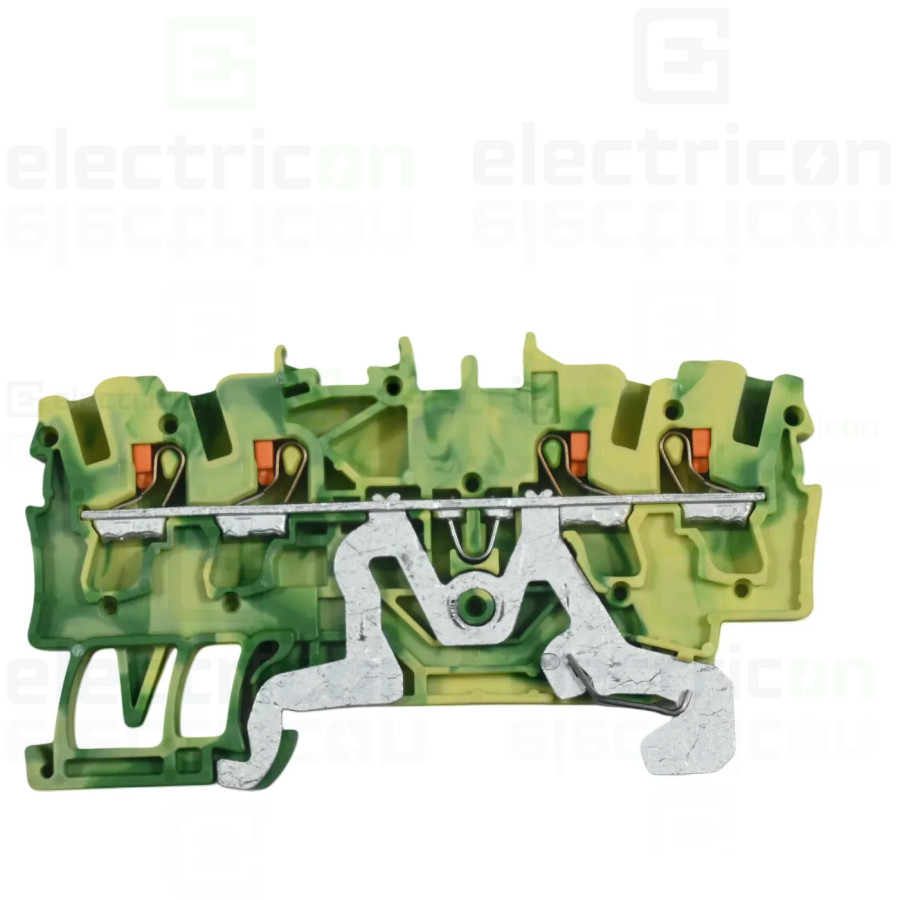 Conector Wago 5 mm² Clema șir, de trecere, 4 conexiuni, 2,5 mm²,verde, TopJobs Push-In, Wago, 2202-1407 – montaj rapid și sigur 