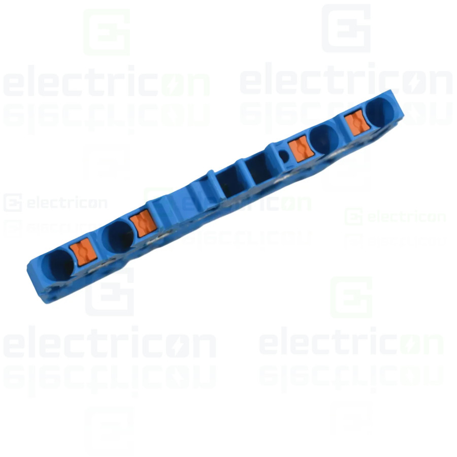 Conector Wago 5 mm² Clema șir, de trecere, 4 conexiuni, 2,5 mm²,albastru, TopJobs Push-In, Wago, 2202-1404 – montaj rapid și sig