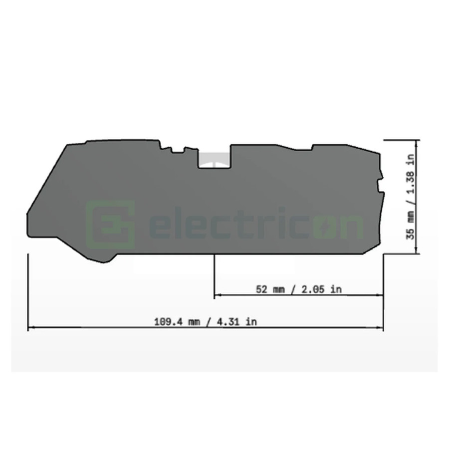 Conector Wago Element terminal pentru cleme sir gama Wago 2110 (3 conexiuni), gri, grosime 1mm, Wago, 2110-1391 – montaj rapid ș