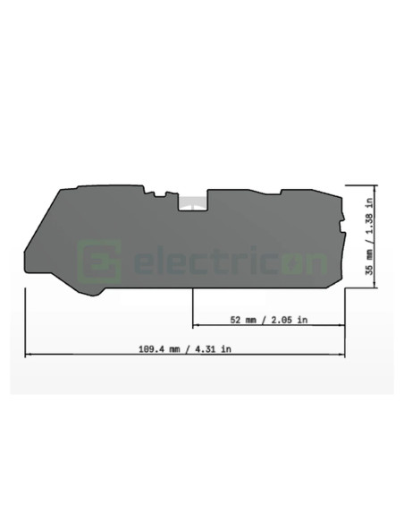 Conector Wago Element terminal pentru cleme sir gama Wago 2110 (3 conexiuni), gri, grosime 1mm, Wago, 2110-1391 – montaj rapid ș