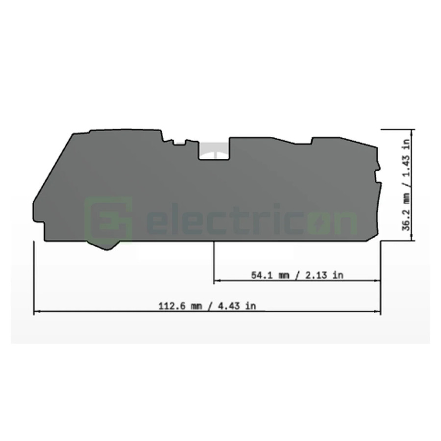 Conector Wago Element terminal pentru cleme sir gama Wago 2116 (3 conexiuni), gri, grosime 1mm, Wago, 2116-1391 – montaj rapid ș