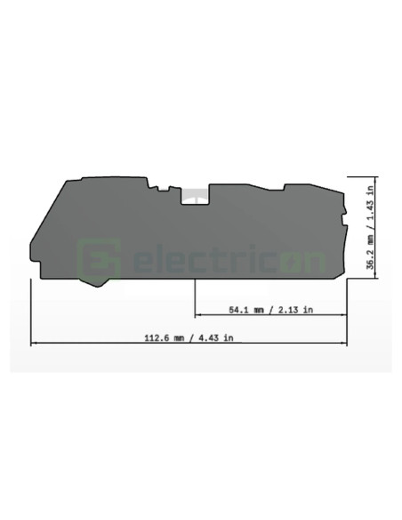 Conector Wago Element terminal pentru cleme sir gama Wago 2116 (3 conexiuni), gri, grosime 1mm, Wago, 2116-1391 – montaj rapid ș