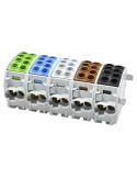Pachet clema de derivatie Cu-Cu Schrack IK0 verde-albastru-gri-maro-negru 25 mm² trifazat