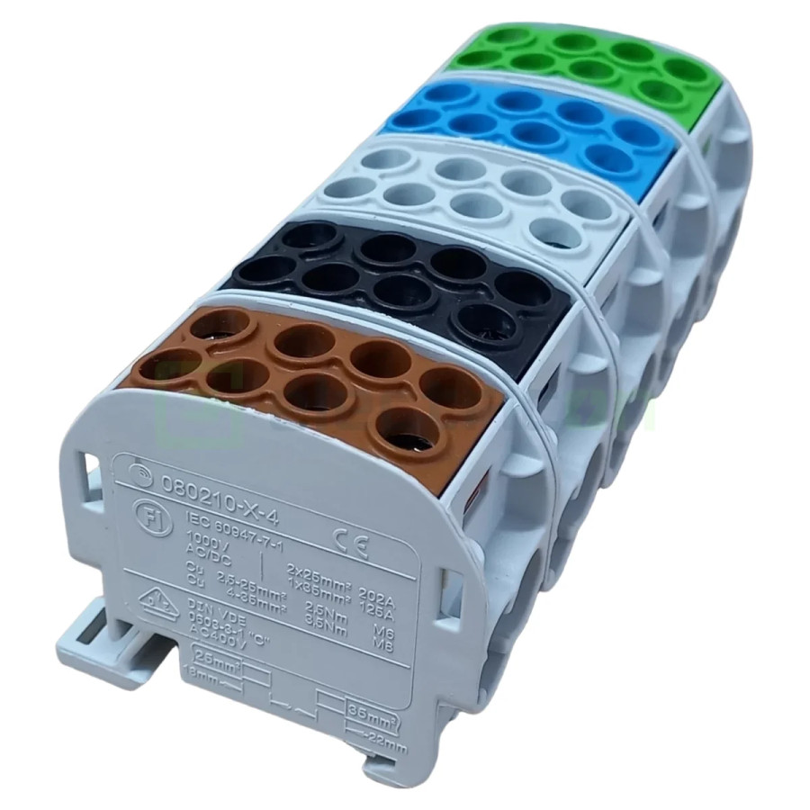 Clemă de derivație 35 mm² Pachet clema de derivatie Cu-Cu, 35 mm², trifazic – montaj rapid și sigur în aplicații electrice diver