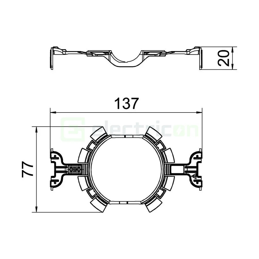 Clema UP Quick-Fix, 60 mm, OBO Bettermann, 2003740