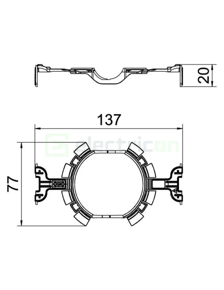 Clema UP Quick-Fix, 60 mm, OBO Bettermann, 2003740