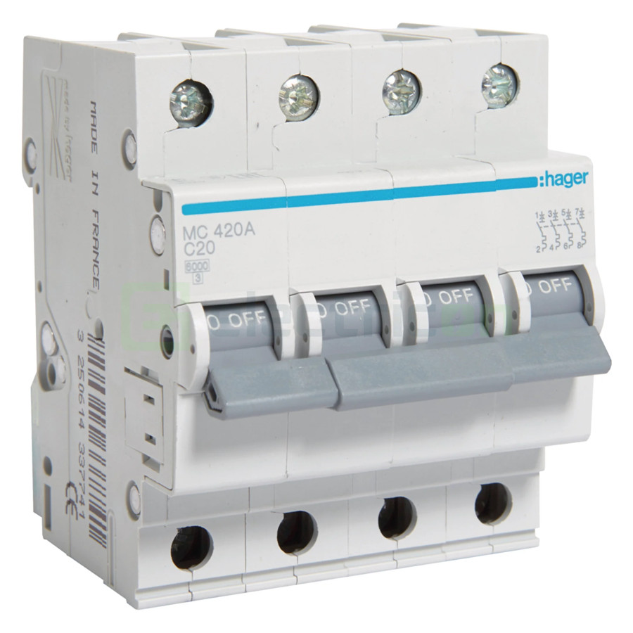 Disjunctor MCB C20A Hager - MC420A