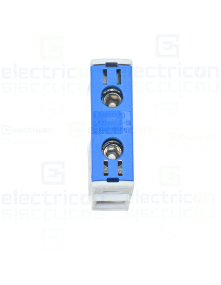 Clemă șir 50 mm² Clema derivatie 50 mm², 1 intrare - 1 iesire, albastra – montaj rapid și sigur în aplicații electrice diverse
