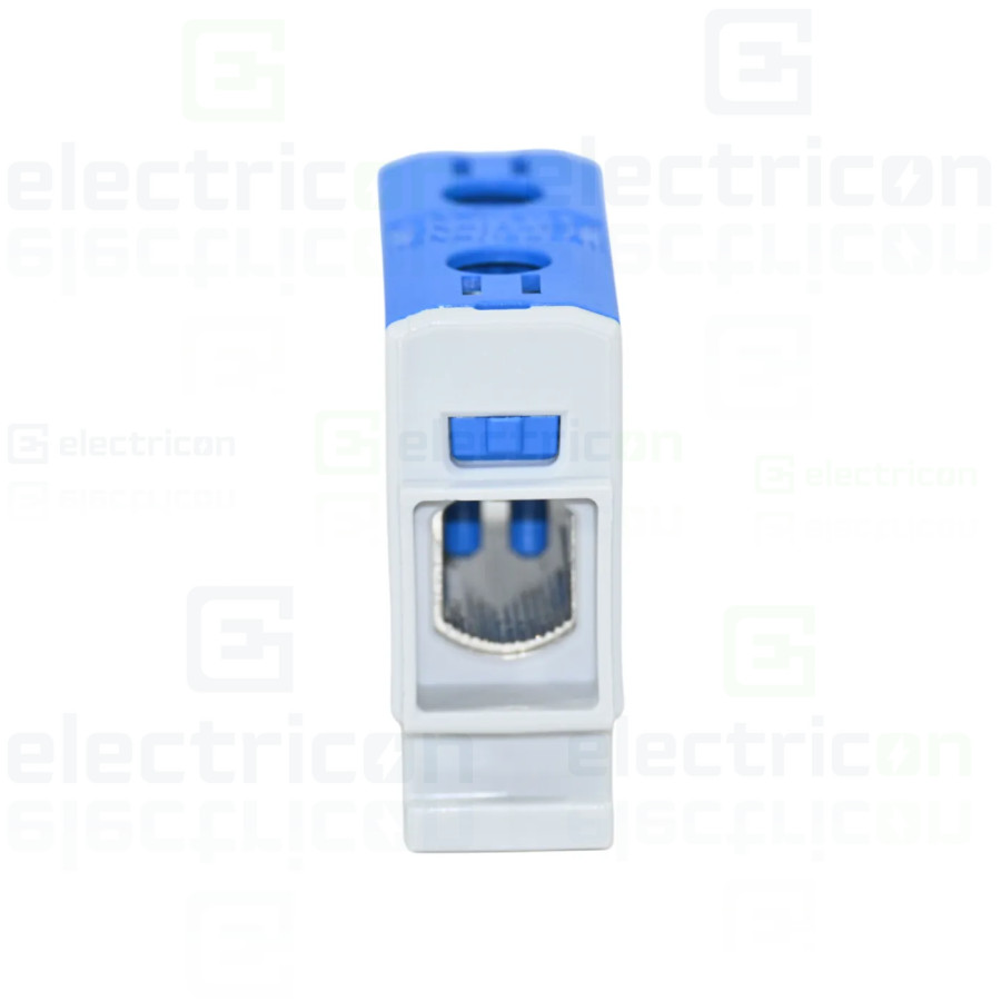 Clemă șir 50 mm² Clema derivatie 50 mm², 1 intrare - 1 iesire, albastra – montaj rapid și sigur în aplicații electrice diverse