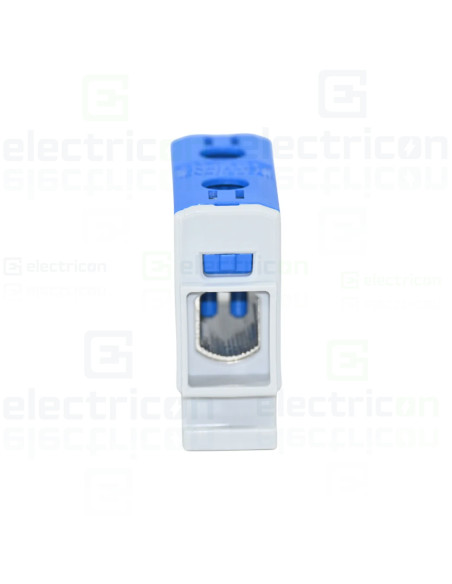 Clemă șir 50 mm² Clema derivatie 50 mm², 1 intrare - 1 iesire, albastra – montaj rapid și sigur în aplicații electrice diverse