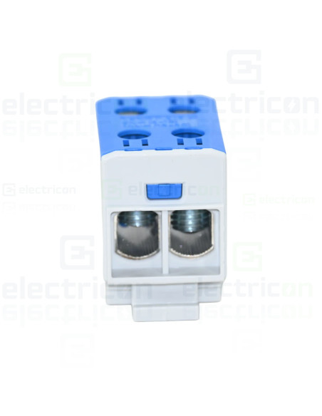 Clemă șir 50 mm² Clema derivatie 50 mm², 2 intrari - 2 iesire, albastra – montaj rapid și sigur în aplicații electrice diverse