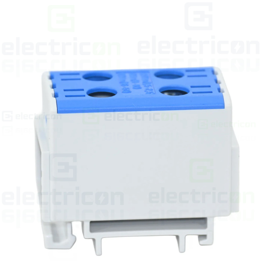 Clemă șir 50 mm² Clema derivatie 50 mm², 2 intrari - 2 iesire, albastra – montaj rapid și sigur în aplicații electrice diverse