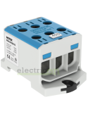 Clemă de derivație Cu-Al 3P 6 conexiuni (3x50mm² + 3x50mm²) albastră MAA - Morek MAA3050B10