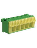 Bară conexiuni - Bornieră QuickConnect - 22 puncte terminale - impamantare/galben-verde - Hager KN22E