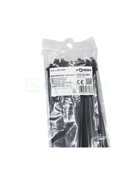 Fasete, colier cablu 280x3.5, negru
